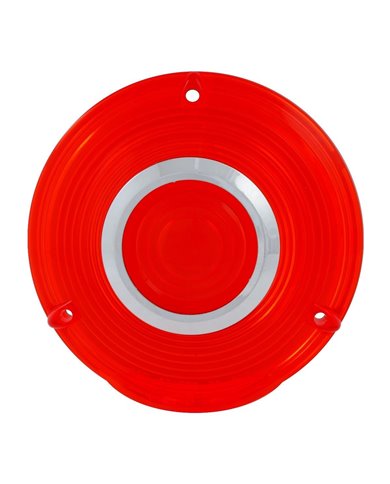 GG86724 - 4" 3 SCREW RED PLASTIC LENS W/CR. RIM GG86724 - 4" 3 SCREW RED PLASTIC LENS W/CR. RIM