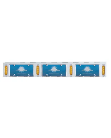 UP37442-UltraBurst Glass Watermelon Flush Mount Kit With 18 LED Bulb-Red LED/Clear Lens
