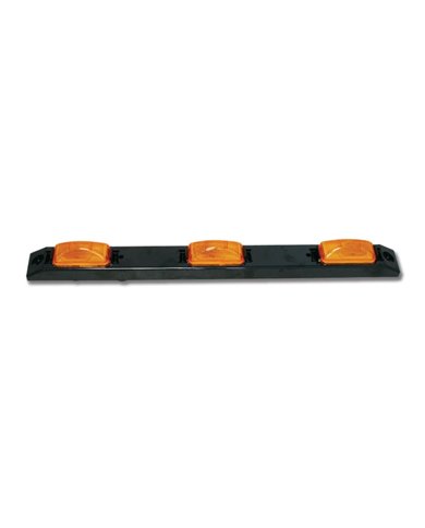 GG87092 - BLACK PLASTIC ID BAR W/ 3 AMBER LED MARKER LIGHTS GG87092 - BLACK PLASTIC ID BAR W/ 3 AMBER LED MARKER LIGHTS