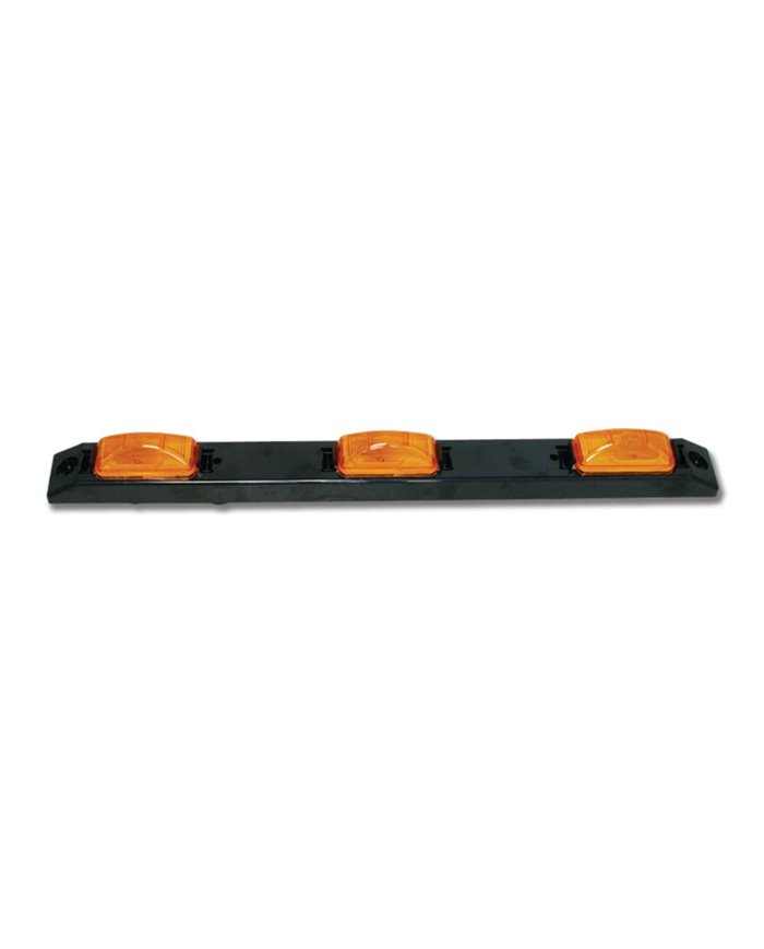 GG87092 - BLACK PLASTIC ID BAR W/ 3 AMBER LED MARKER LIGHTS
