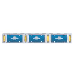 UP37444-UltraBurst Glass Watermelon Flush Mount Kit With 18 LED Bulb-Blue LED/Clear Lens