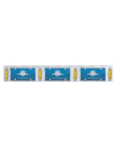 UP37444-UltraBurst Glass Watermelon Flush Mount Kit With 18 LED Bulb-Blue LED/Clear Lens
