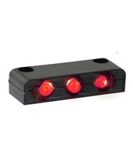 GG87413 - RED 3-LED STEP LIGHT, BLACK HOUSING GG87413 - RED 3-LED STEP LIGHT, BLACK HOUSING