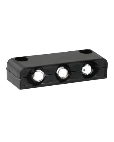 GG87414 - WHITE 3-LED STEP LIGHT, BLACK HOUSING GG87414 - WHITE 3-LED STEP LIGHT, BLACK HOUSING