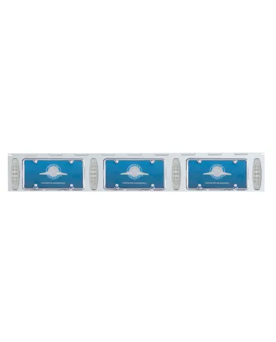 UP37445-UltraBurst Glass Watermelon Flush Mount Kit With 18 LED Bulb-Green LED/Clear Lens