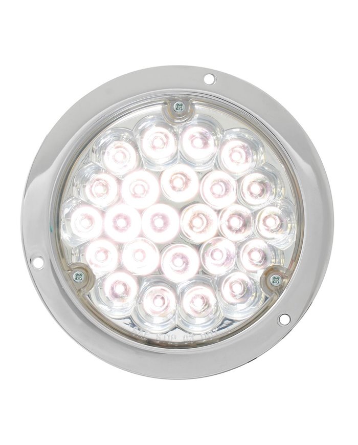 GG87584 - 4" PEARL WHITE 24 LED LIGHT W/ CR. DIE CAST HOUSING GG87584 - 4" PEARL WHITE 24 LED LIGHT W/ CR. DIE CAST HOUSING