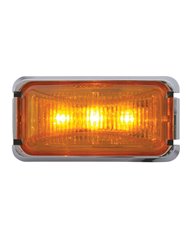 GG87630 - SMALL RECT. AMBER LED LIGHT W/ CR. RIM & PIGTAIL GG87630 - SMALL RECT. AMBER LED LIGHT W/ CR. RIM & PIGTAIL