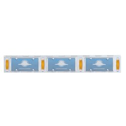 UP37446-UltraBurst Glass Watermelon Flush Mount Kit With 18 LED Bulb-Purple LED/Clear Lens