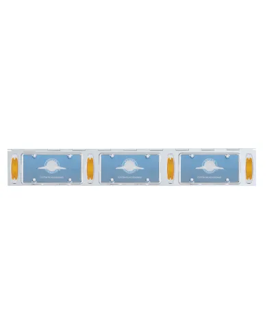 UP37446-UltraBurst Glass Watermelon Flush Mount Kit With 18 LED Bulb-Purple LED/Clear Lens