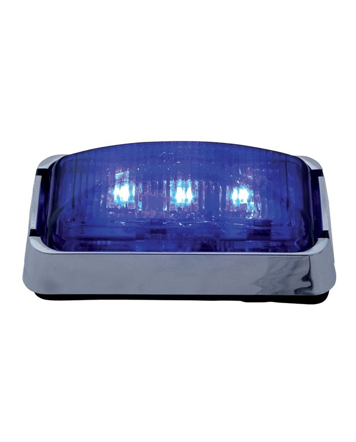GG87637 - SMALL RECT. BLUE LED LIGHT W/ CR. RIM & PIGTAIL GG87637 - SMALL RECT. BLUE LED LIGHT W/ CR. RIM & PIGTAIL
