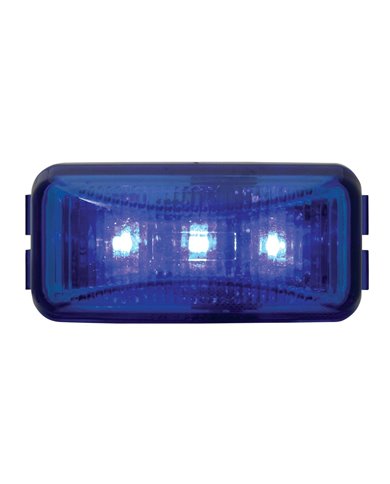 GG87646 - SMALL RECT. BLUE/BLUE 3-LED INTERIOR USE SEALED LIGHT GG87646 - SMALL RECT. BLUE/BLUE 3-LED INTERIOR USE SEALED LIGHT