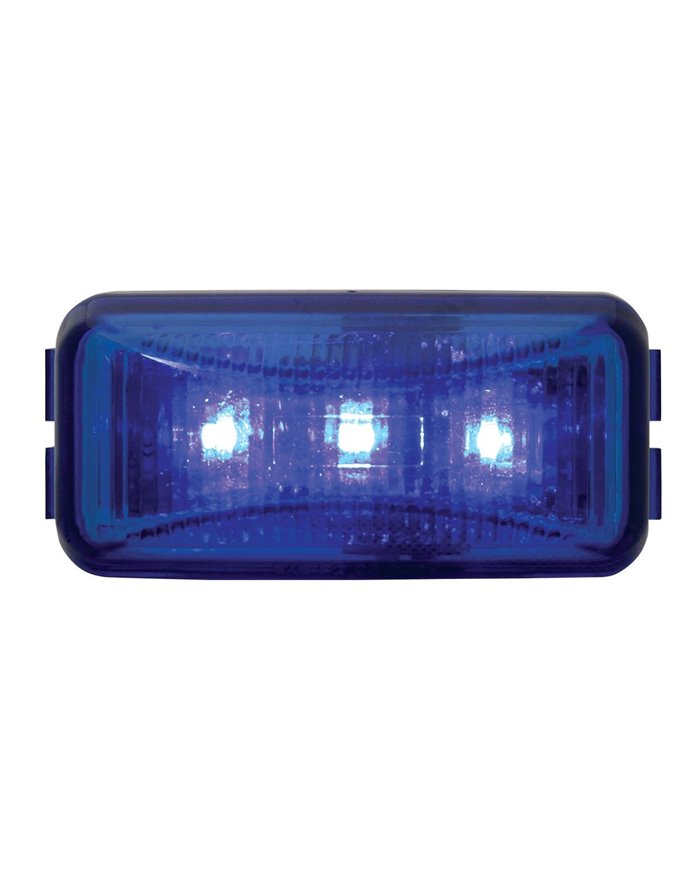 GG87646 - SMALL RECT. BLUE/BLUE 3-LED INTERIOR USE SEALED LIGHT