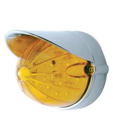 UP37450-19 LED Watermelon Flush Mount Kit With Visor - Amber LED/Amber Lens