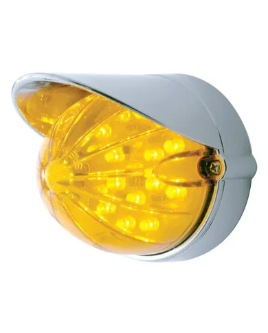 UP37450-19 LED Watermelon Flush Mount Kit With Visor - Amber LED/Amber Lens