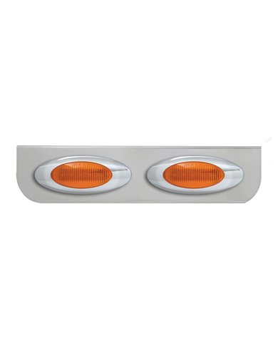 GG89040 - 16-1/2" SS L BRACKET W/2 AMBER Y2K LIGHT GG89040 - 16-1/2" SS L BRACKET W/2 AMBER Y2K LIGHT