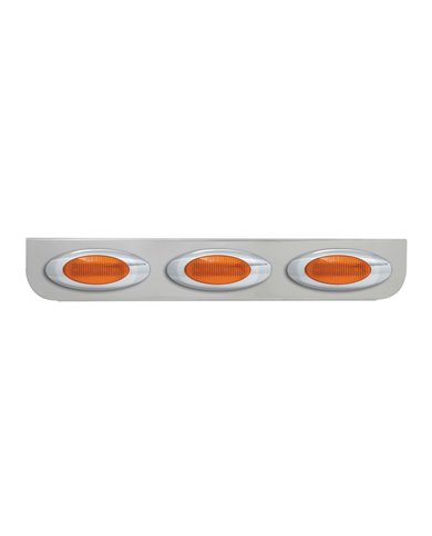 GG89060 - 24-3/4" SS L BRACKET W/3 AMBER Y2K LIGHTS GG89060 - 24-3/4" SS L BRACKET W/3 AMBER Y2K LIGHTS