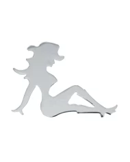 GG90023 - CR. COWGIRL W/BOOTS L/H 2 STUD MOUNT 4"X5-3/4"