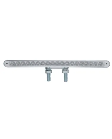 UP37474-38 LED 12" Reflector Double Face Light Bar - Amber LED/Clear Lens