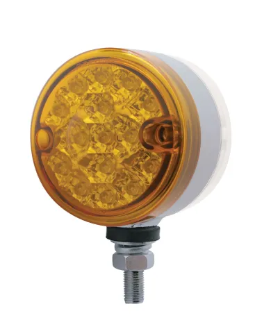 UP37484-30 LED 3" Dual Function Reflector Double Face Light - Amber LED/Clear Lens