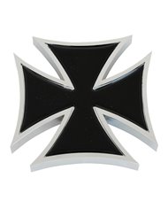 GG90240 - 4" CR. PLASTIC IRON CROSS W/ BLACK STICKER, TAPE STYLE