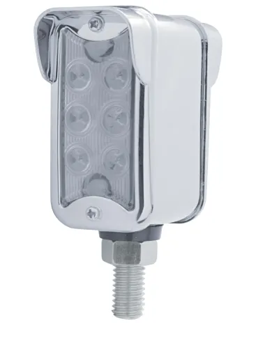 UP37508-12 LED Dual Function Double Face Light W/Visor - Vertical Mount - Amber LED/Clear Lens