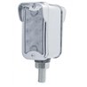 UP37508-12 LED Dual Function Double Face Light W/Visor - Vertical Mount - Amber LED/Clear Lens
