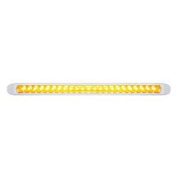 UP37510-23 LED 17-1/4" Reflector Turn Signal Light Bar With Bezel - Amber LED/Amber Lens