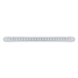 UP37512-23 LED 17-1/4" Reflector Turn Signal Light Bar With Bezel - Amber LED/Clear Lens