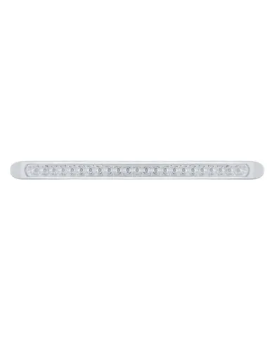 UP37512-23 LED 17-1/4" Reflector Turn Signal Light Bar With Bezel - Amber LED/Clear Lens