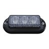 UP37537B-3 LED Warning Light With Black Bezel - White LED (Bulk)
