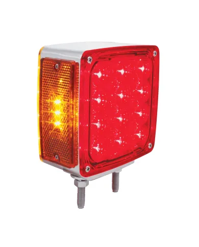 UP37578-27 LED Double Face Turn Signal Light (Driver) - Amber & Red LED/Amber & Red Lens