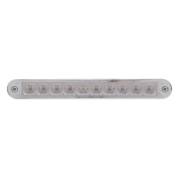 UP37639-10 LED 6-1/2" Turn Signal Light Bar With Bezel - Amber LED/Clear Lens