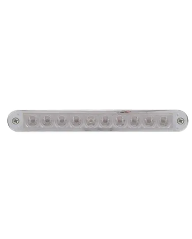 UP37639-10 LED 6-1/2" Turn Signal Light Bar With Bezel - Amber LED/Clear Lens