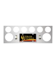 GG92814 - S.S. REAR LIGHT PANEL W/2-4" & 6-2.5" HOLES