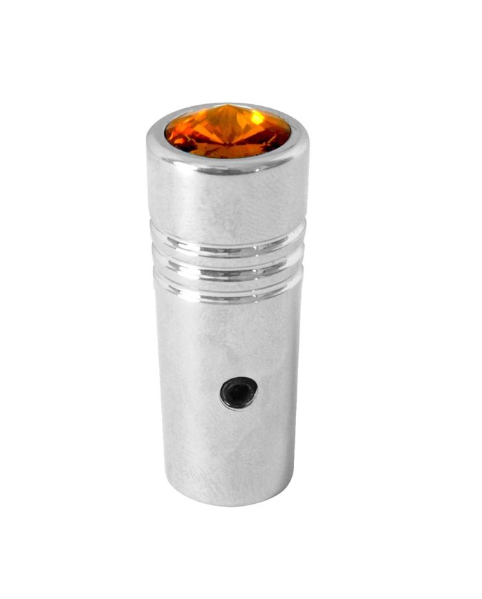 GG93000 - 1-5/8" CR. ALUM. TOGGLE SWITCH EXTEN. W/AMBER CRYSTAL FOR FLT