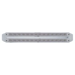 UP37667-Dual 14 LED 12" Turn Signal Light Bars - Amber LED/Clear Lens