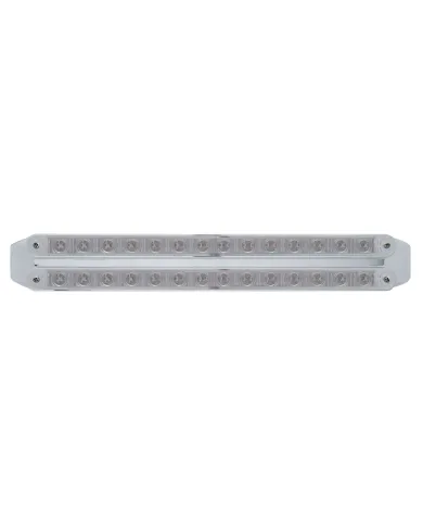 UP37667-Dual 14 LED 12" Turn Signal Light Bars - Amber LED/Clear Lens