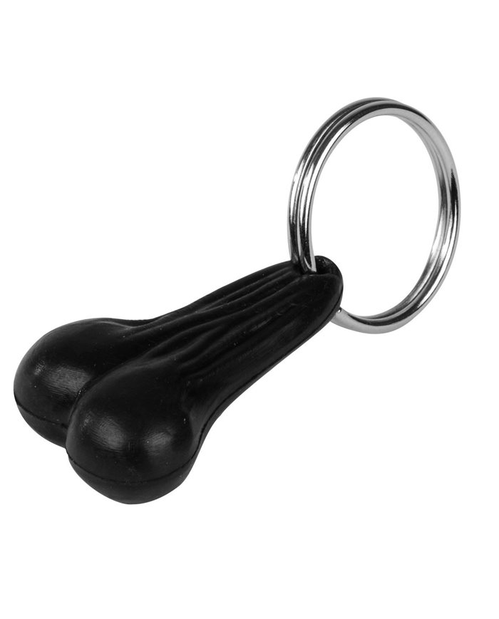 GG93351 - BLACK RUBBER BIG BALLZ KEY CHAIN GG93351 - BLACK RUBBER BIG BALLZ KEY CHAIN