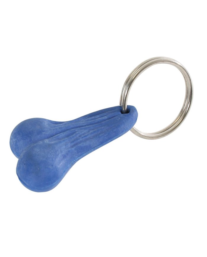 GG93352 - BLUE RUBBER BIG BALLZ KEY CHAIN