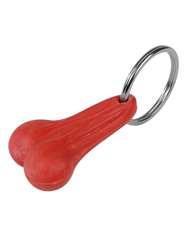 GG93354 - RED RUBBER BIG BALLZ KEY CHAIN GG93354 - RED RUBBER BIG BALLZ KEY CHAIN
