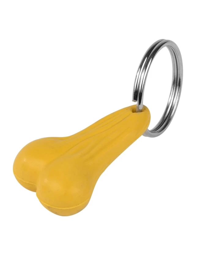 GG93355 - YELLOW RUBBER BIG BALLZ KEY CHAIN GG93355 - YELLOW RUBBER BIG BALLZ KEY CHAIN