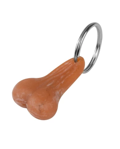 GG93356 - TAN RUBBER BIG BALLZ KEY CHAIN GG93356 - TAN RUBBER BIG BALLZ KEY CHAIN