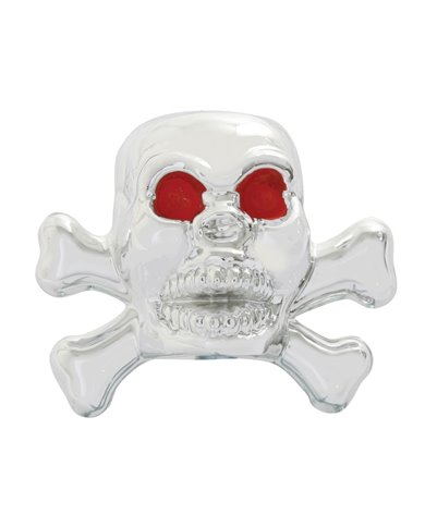 GG93402 - CR. SKULL VALVE STEM COVER W/RED EYES SET OF 4 GG93402 - CR. SKULL VALVE STEM COVER W/RED EYES SET OF 4