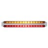 UP37669-Dual 14 LED 12" Light Bars - Amber & Red LED/Amber & Red Lens