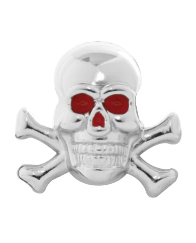 GG93751 - CR. DIE CAST RED EYE SKULL RADIO KNOB W/BONE GG93751 - CR. DIE CAST RED EYE SKULL RADIO KNOB W/BONE