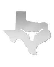 GG94244 - CR. STEEL SMALL TEXAS MAP WITH SKULL, TAPE TYPE GG94244 - CR. STEEL SMALL TEXAS MAP WITH SKULL, TAPE TYPE