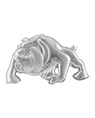 GG94260 - CR. PLASTIC BULL DOG, W/STUD, R/H