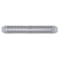 UP37674-Dual 14 LED 12" Light Bars - Red & White LED/Clear Lens