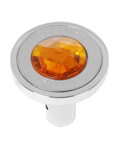 GG95820 - PIN HOLE CR. ALUMINUM AIR KNOB W/TRAILER & AMBER JEWEL GG95820 - PIN HOLE CR. ALUMINUM AIR KNOB W/TRAILER & AMBER JEWEL