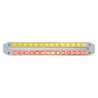 UP37677-Dual 14 LED 12" Light Bars - Amber & Red LED/Chrome Lens